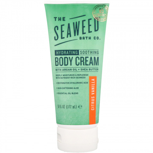 The Seaweed Bath Co., Увлажняющий успокаивающий крем для тела, цитрус-ваниль, 6 ж. унц. (177 мл)