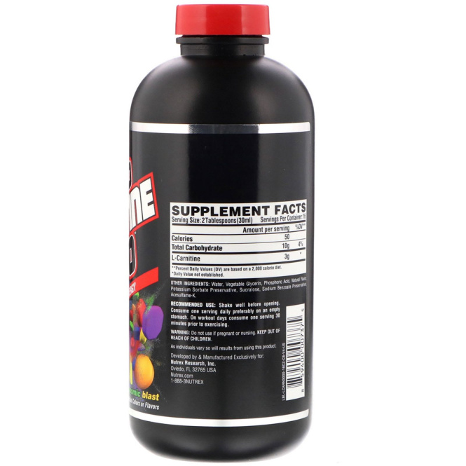 Nutrex Research, Жидкий карнитин 3000, Космический заряд, 16 ж. унц.(480 мл)