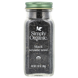 Simply Organic, Семена черного кунжута, 80 г (2,82 унции)