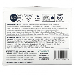 Yes Bar, Snack Bar, кофе с шоколадом, 6 батончиков по 1,4 унции