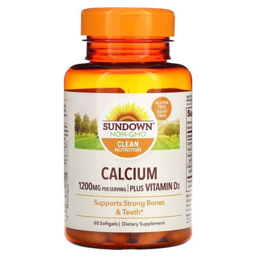 Sundown Naturals, Calcium, Plus Vitamin D3, 1200 mg, 60 Softgels