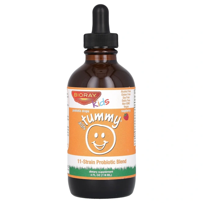 Bioray Inc., Для детей, NDF для комфорта в животе, смесь с 11 штаммами пробиотика, ягодный вкус, 4 ж. унц. (120 мл)
