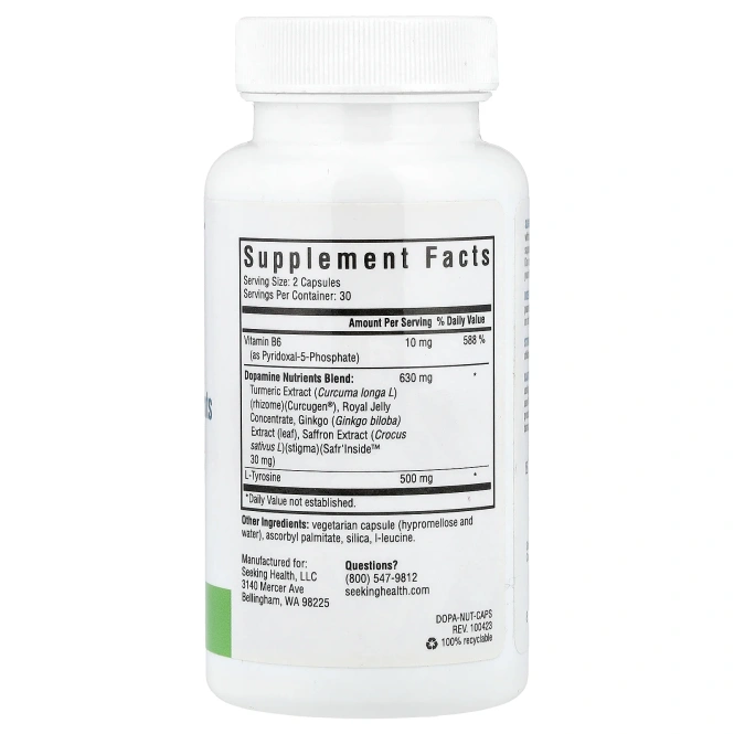 Seeking Health, Dopamine Nutrients, 60 вегетарианских капсул