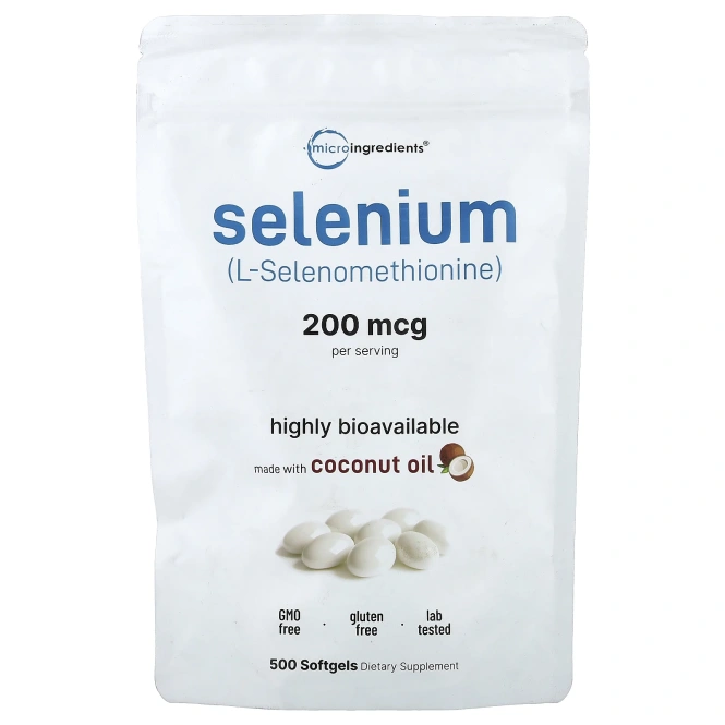 Micro Ingredients, селен, 200 мкг, 500 капсул