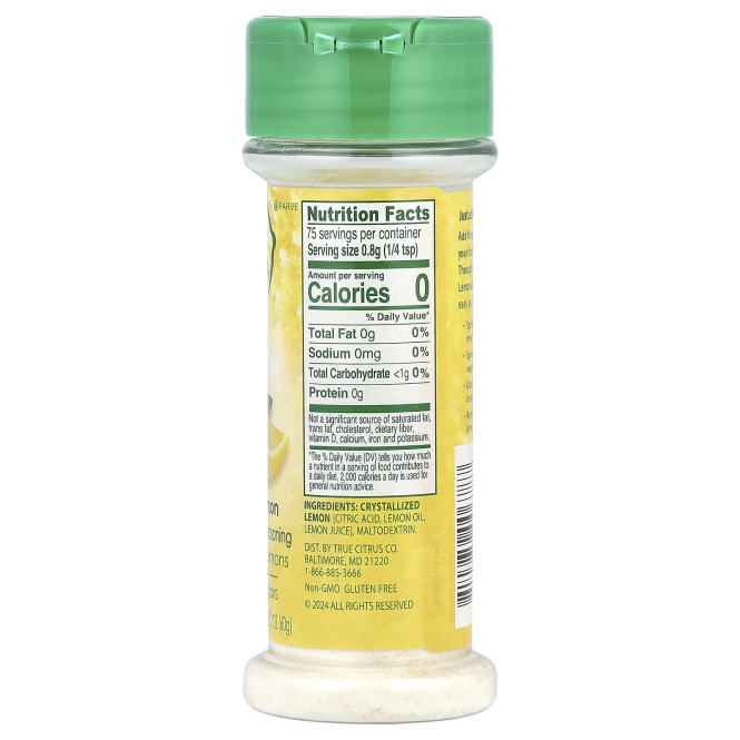 True Citrus, True Lemon®, кристаллизованный лимон, 60 г (2,12 унции)