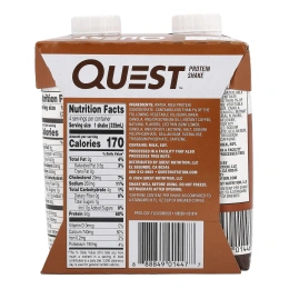 Quest Nutrition, Протеиновый коктейль, кофе, 4 коктейля, 325 мл (11 жидк. унц.)