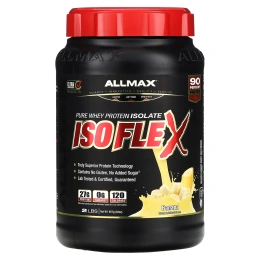ALLMAX, ISOFLEX®, чистый изолят сывороточного протеина, банан, 907 г (2 фунта)