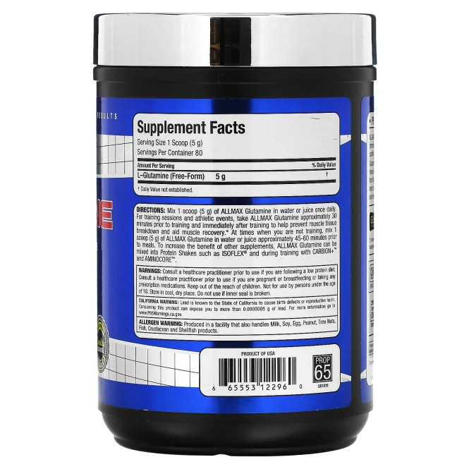 ALLMAX, Essentials, глутамин, 400 г (14,11 унции)