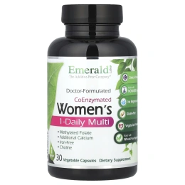 Emerald Laboratories, CoEnzymated Women's 1-Daily Multi, 30 растительных капсул