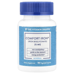 The Vitamin Shoppe, Comfort Iron®, 25 мг, 90 растительных капсул