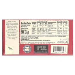 Chocolove, вишни и миндаль в темном шоколаде, 55% какао, 90 г (3,2 жидк. унции)