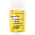 Sunshine, Vitamin D3, 2000 МЕ, 60 Tablets