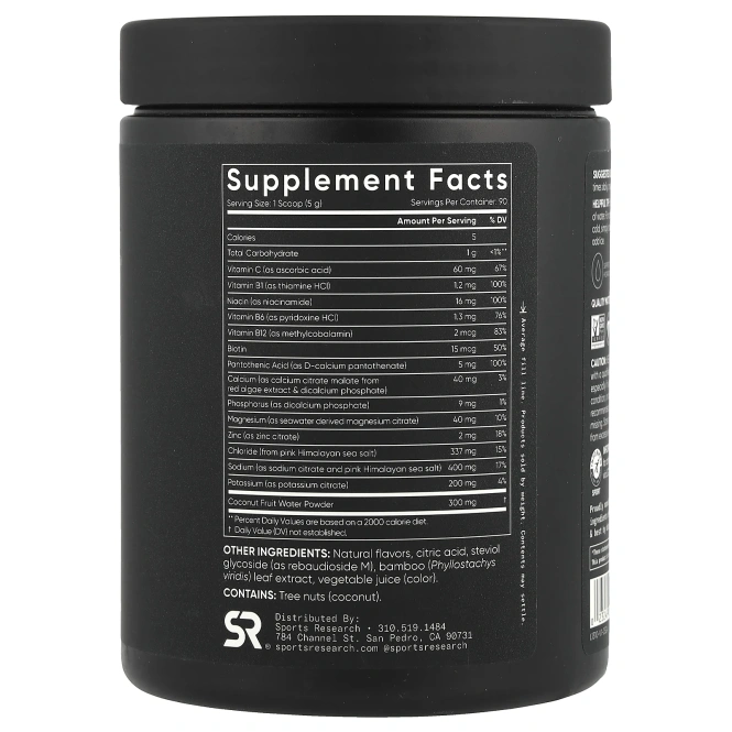 Sports Research, Hydrate, электролиты, маракуйя, 450 г (15,87 унции)