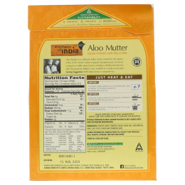 Kitchens of India, Алу матар, картофель с горошком и карри, 10 унций (285 г)