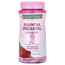 Nature's Bounty, Essential Prenatal Gummies, ягодное ассорти, 50 жевательных таблеток