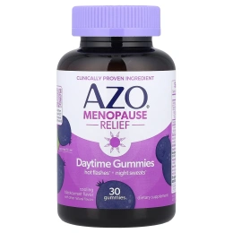 AZO, Menopause Relief, дневные жевательные мармеладки, охлаждающая черная смородина, 30 жевательных таблеток