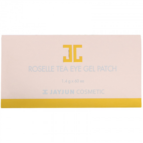 Jayjun Cosmetic, Гелевый патч для глаз с чаем каркадэ, 60 патчей, по 1,4 г каждый