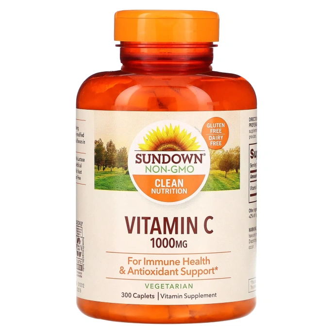 Sundown Naturals, Витамин C, 1000 мг, 300 капсуловидных таблеток