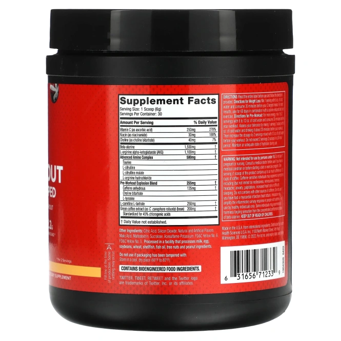 Six Star, Elite Series, Pre-Workout Explosion, предтренировочный для рельефа, персик и манго, 173 г (6,10 унции)