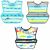 Green Sprouts, Snap & Go Wipe Off Bibs, 9-18 Months, Blue Whales, 3 Pack