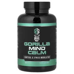 Gorilla Mind LLC, Calm, модуляция уровня кортизола и стресса, 120 капсул