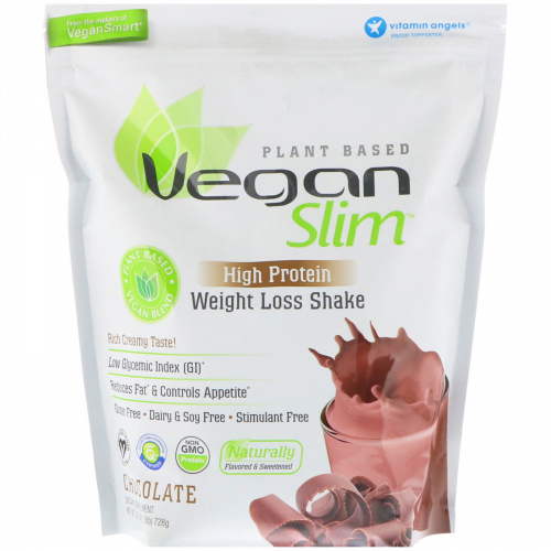 VeganSmart, Vegan Slim, коктейль для похудения, шоколад, 25,7 унций (728 г)