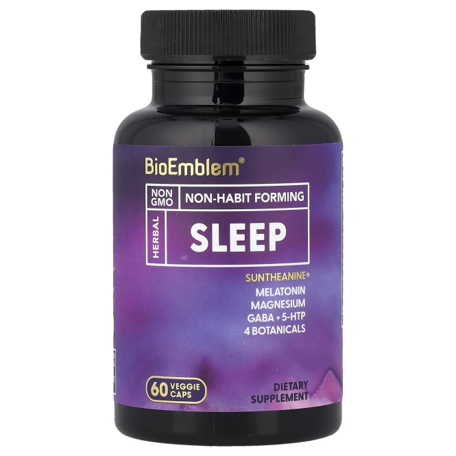 BioEmblem, для сна, 60 растительных капсул