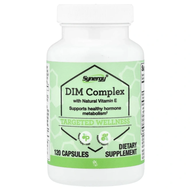 Vitacost, Synergy®, комплекс DIM с натуральным витамином E, 120 капсул