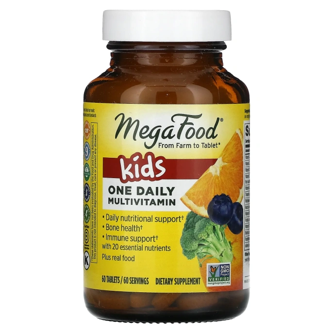 MegaFood, Kids One Daily, Мультивитамины для детей, 60 таблеток