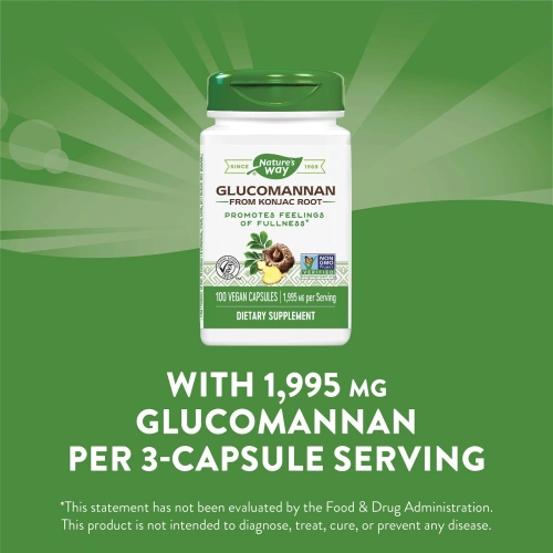 Nature's Way, Glucomannan from Konjac Root, 665 mg, 100 Vegetarian Capsules
