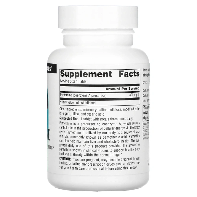 Source Naturals, Пантетин, 300 мг, 90 таблеток