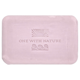 One with Nature, Кусковое мыло с трижды перемолотыми минералами, с запахом лепестков розы, 200 г