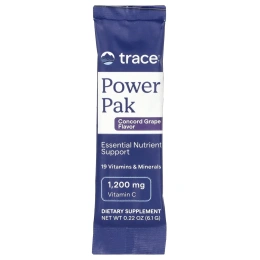 Trace Minerals Research, Электролиты Stamina Power Pak, виноград, 1 200 мг, 30 пакетов. 0,19 унц. (5,3 г) каждый