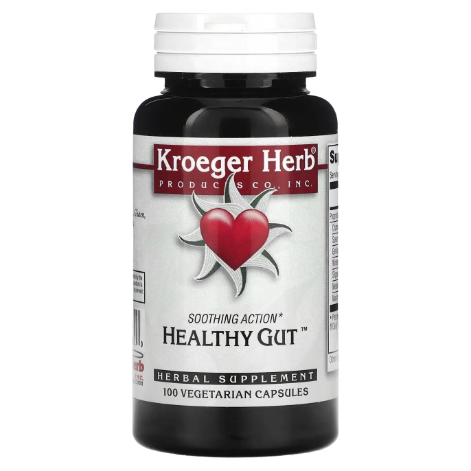Kroeger Herb Co, Здоровый кишечник, 100 вегетарианских капсул