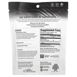 Om Mushrooms, Чага, сертифицированный органический грибной порошок, 200 г (7,05 унции)