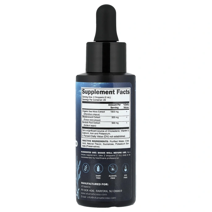 Vitamatic, жидкий мох, цитрусовые и ягоды, 59 мл (2 жидк. унции)