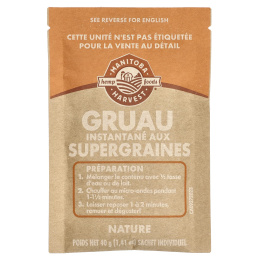 Manitoba Harvest, Овсянка быстрого приготовления, оригинальная, 5 пакетиков по 40 г (1,41 унции)