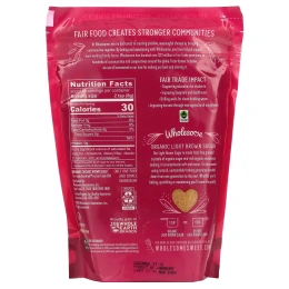 Wholesome Sweeteners, Inc., Органический легкий коричневый сахар, 1.5 фунта (680 г)