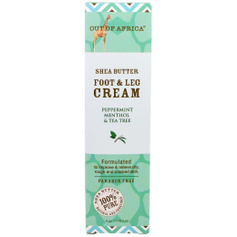Out of Africa, Крем для стоп и ног с маслом ши, мята  и чайное дерево, 4 унции (118,3 мл)