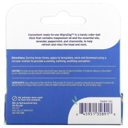 Life-flo, Migrazap, Шариковый аппликатор с магнием, 7 мл