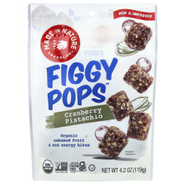 Made in Nature, Figgy Pops™, клюква и фисташки, 119 г (4,2 унции)