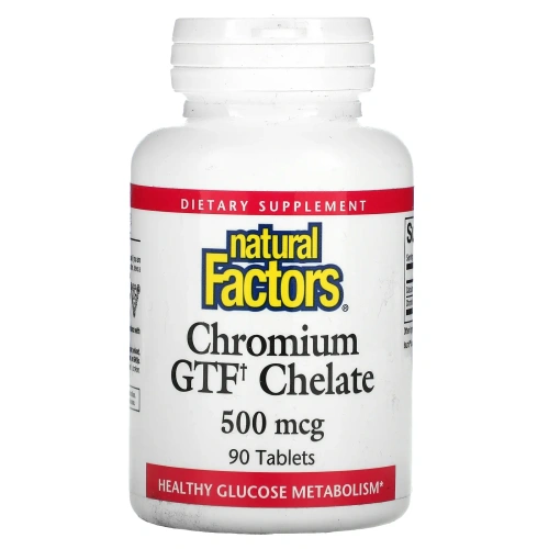 Natural Factors, Chromium GTF Chelate, 500 мкг, 90 таблеток