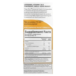 Aurora Nutrascience, Mega-Pack + ®, липосомальный витамин C, 10 пакетиков по 20 мл (0,68 жидк. Унции)