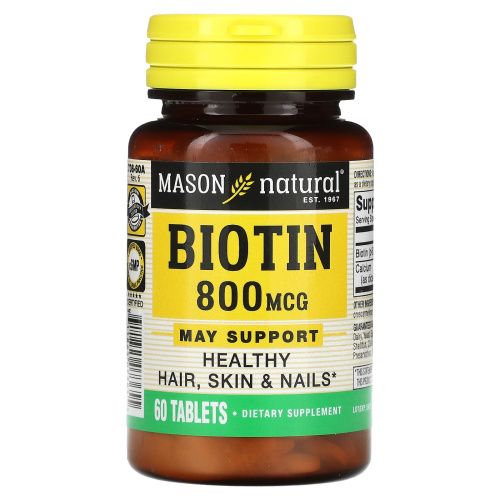 Mason Natural, Biotin, 800 mcg , 60 Tablets