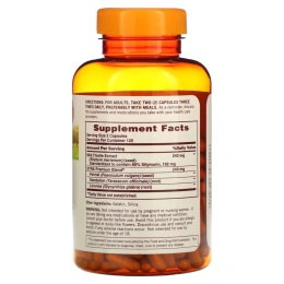 Sundown Naturals, Стандартизированная расторопша пятнистая, 240 мг, 250 капсул