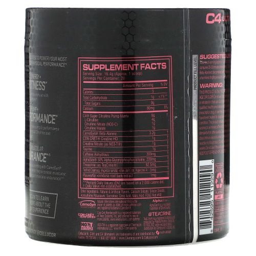 Cellucor, C4 Ultimate Pre-Workout Performance, Strawberry Watermelon, 11.99 oz (340 g)