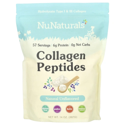 NuNaturals, Пептиды коллагена, 397 г