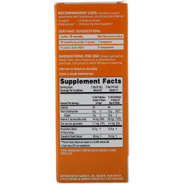 Zarbee's, Детский сироп от кашля с темным медом, натуральный вишневый ароматизатор, 4 жидких унций (118 мл)