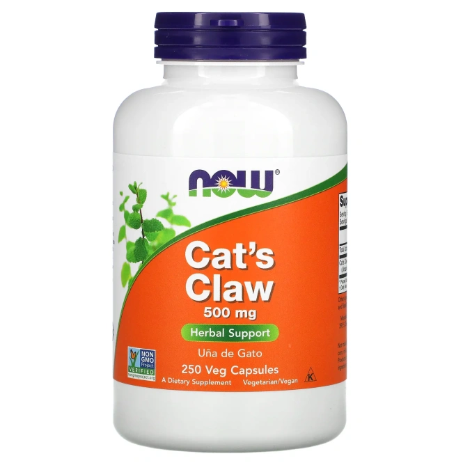 Кошачий коготь Now Cat's Claw 500 мг, 250 капсул