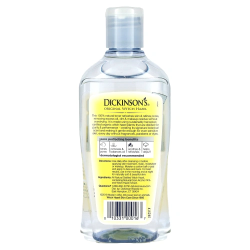 Dickinson Brands, Dickinson Brands, Тоник для очищения пор, натуральный гамамелис, 16 жидких унций (473 мл)